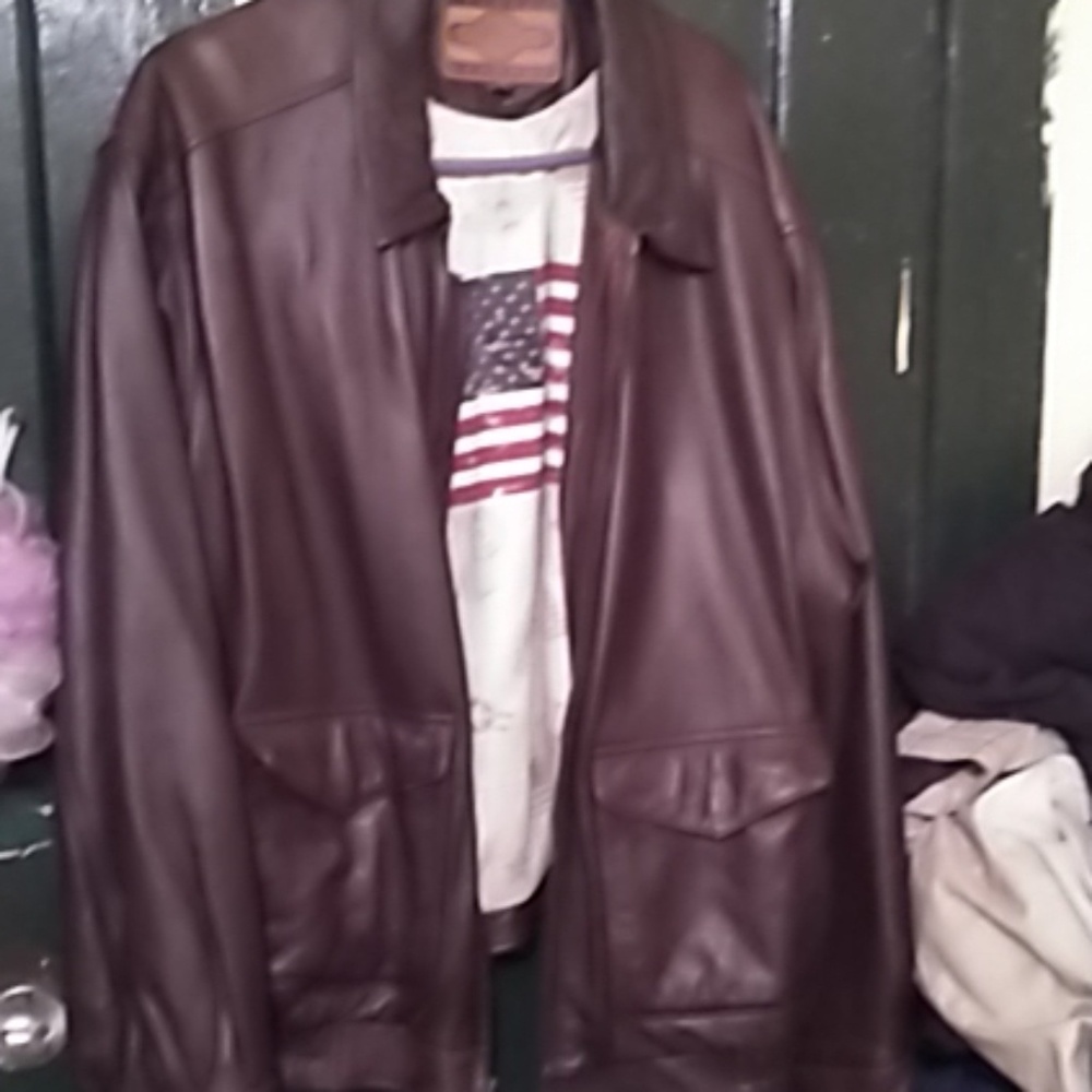 A genuine leather bomber
